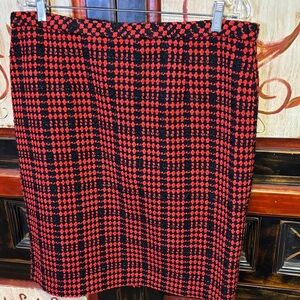 Coldwater Creek Red & Black Checkered Skirt
